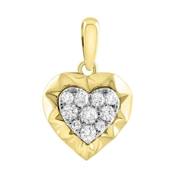 10K 0.27CT D-PENDANT LDS RDS "HEART"